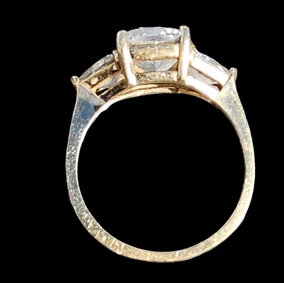 14k karat yellow gold cz wedding engagement promise ring Fine Jewelry - Picture 5 of 10